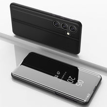 Заредете изображение във визуализатора на галерията – Clear View Case cover for Samsung Galaxy A54 5G flip cover black

