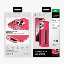 Заредете изображение във визуализатора на галерията – Amazing Thing Titan Pro Neon Mag Wallet Case IP156.7PTWPN for Iphone 15 Pro Max pink with stand
