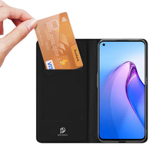 Заредете изображение във визуализатора на галерията – Dux Ducis Skin Pro case for Oppo Reno 8 flip cover card wallet stand black
