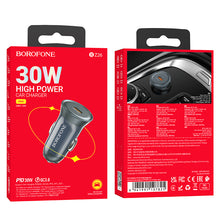 Заредете изображение във визуализатора на галерията – Borofone Car charger BZ26 Searcher - Typ C - PD 30W 3A grey
