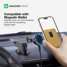 Заредете изображение във визуализатора на галерията – Amazing Thing Car holder Explorer Pro Mag with Magsafe charger TP15WMB to dashboard and air vent black
