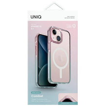 Заредете изображение във визуализатора на галерията – Uniq Combat Duo Magclick Charging case for iPhone 15 - blue and pink

