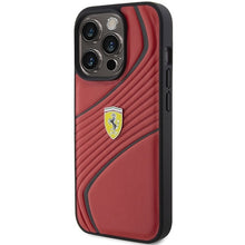 Заредете изображение във визуализатора на галерията – Original FERRARI hardcase Twist Metal Logo FEHCP15LPTWR do Iphone 15 Pro Red
