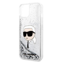 Заредете изображение във визуализатора на галерията – Karl Lagerfeld KLHCP14MLNKHCH iPhone 14 Plus 6.7" silver/silver hardcase Glitter Karl Head
