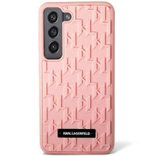 Заредете изображение във визуализатора на галерията – Original faceplate case KARL LAGERFELD KLHCS23SRUPKLPP for SAMSUNG S23 (Rubber Mono Logo Plate / pink)
