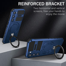 Заредете изображение във визуализатора на галерията – Tel Protect Armor Magsafe Metal Ring Case for Samsung Galaxy S23 blue

