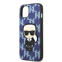 Заредете изображение във визуализатора на галерията – Karl Lagerfeld KLHCP13MPMNIKBL iPhone 13 6.1" hardcase blue/blue Monogram Ikonik Patch
