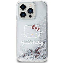 Заредете изображение във визуализатора на галерията – Original Case HELLO KITTY hardcase Liquid Glitter Charms
 Kitty Head HKHCP15LLIKHET for Iphone 15 Pro silver
