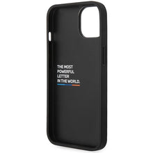 Заредете изображение във визуализатора на галерията – BMW M Quilted Tricolor case for iPhone 15 / 14 / 13 - black
