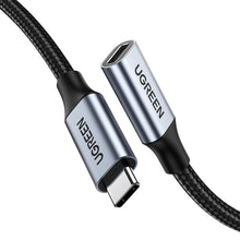 Заредете изображение във визуализатора на галерията – Ugreen extension cable USB C 3.1 male / female 10Gb/s 1m gray (US372)
