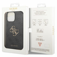 Заредете изображение във визуализатора на галерията – Original Case GUESS 4G Big Metal Logo GUHCP15L4GMGGR for Iphone 15 Pro grey
