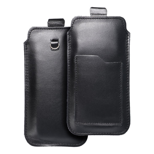 ROYAL - Leather universal blet pocket / black - Size XL - IPHONE 11 / 12 / 13 / SAMSUNG S7 EDGE