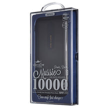 Заредете изображение във визуализатора на галерията – Remax Mussie powerbank 10000mAh 22.5W Power Delivery Quick Charge 2x USB / 1x USB Type C black (RPP-111 Black)
