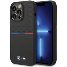 Заредете изображение във визуализатора на галерията – BMW M Silicone Pattern case for iPhone 14 Pro Max - black
