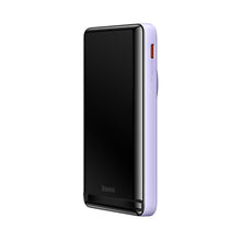 Заредете изображение във визуализатора на галерията – Baseus Magnetic Bracket Wireless Fast Charge Power Bank 10000mAh 20W Purple（With Xiaobai series fast charging Cable Type-C to Type-C 60W(20V/3A) 50cm White）
