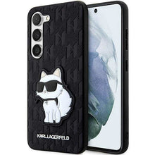 Заредете изображение във визуализатора на галерията – Karl Lagerfeld KLHCS23MSAKLHCPK S23+ S916 hardcase black/black Saffiano Monogram Choupette
