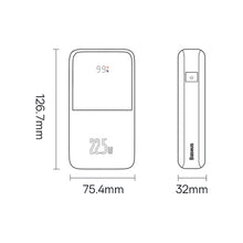 Заредете изображение във визуализатора на галерията – Baseus Baseus Pro 20000mAh 22.5W Black Powerbank with USB Type A - USB Type C 3A 0.3m cable (PPBD040301)
