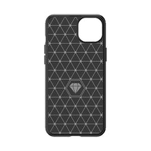 Заредете изображение във визуализатора на галерията – Flexible carbon pattern case for iPhone 15 Plus Carbon Case - black
