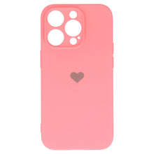 Заредете изображение във визуализатора на галерията – Vennus Silicone Heart Case for Iphone 14 Pro Max design 1 pink
