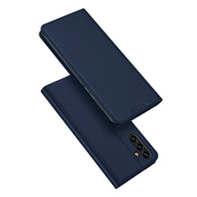 Заредете изображение във визуализатора на галерията – Dux Ducis Skin Pro case for Samsung Galaxy A14 5G flip cover card wallet stand blue
