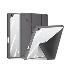 Заредете изображение във визуализатора на галерията – Dux Ducis Magi case for iPad 10.9'' 2022 (10 gen.) cover with stylus holder smart cover stand gray
