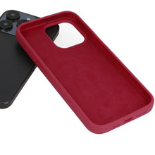 Заредете изображение във визуализатора на галерията – Silicone Lite Case for Iphone 14 Pro burgundy
