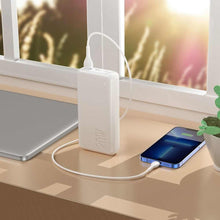 Заредете изображение във визуализатора на галерията – Hoco power bank 20 000mah with lcd pd20w + qc3.0 j87a white - TopMag
