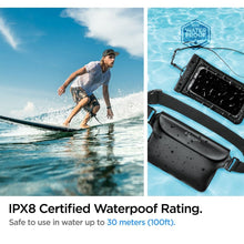 Заредете изображение във визуализатора на галерията – Spigen a621 universal waterproof case &amp; waist bag black - TopMag
