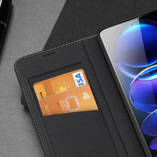 Заредете изображение във визуализатора на галерията – Dux Ducis Skin X2 case for Xiaomi Redmi Note 12 Pro+ flip cover wallet stand black
