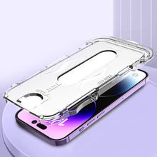 Заредете изображение във визуализатора на галерията – Tempered Glass Full Glue Easy-Stick Box for IPHONE 14 PRO MAX BLACK
