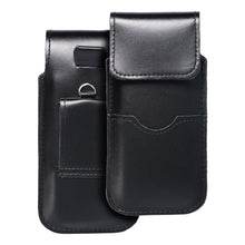 Заредете изображение във визуализатора на галерията – ROYAL - Leather universal flap pocket / black - Size M - IPHONE 5 / NOKIA S5610 / LUMIA 230

