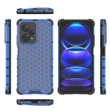 Заредете изображение във визуализатора на галерията – Honeycomb case for Xiaomi Redmi Note 12 Pro+ armored hybrid cover blue
