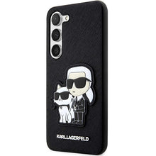 Заредете изображение във визуализатора на галерията – Original KARL LAGERFELD Case Saffiano Karl&amp;Choupette KLHCS23SSANKCPK for Samsung Galaxy S23 Plus black
