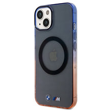 Заредете изображение във визуализатора на галерията – Original Case BMW Gradient Bumper MagSafe Hardcase BMHMP15MHTGE for Iphone 14 Plus/ 15 Plus Grey
