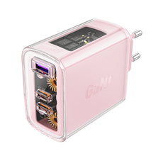 Заредете изображение във визуализатора на галерията – Acefast charger GaN 65W 3 ports (1xUSB, 2xUSB C) pink (A45)
