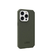 Заредете изображение във визуализатора на галерията – ( uag ) urban armor gear biodegradable outback гръб за iphone 14 pro green - TopMag
