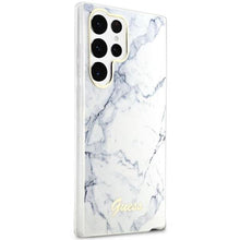 Заредете изображение във визуализатора на галерията – Guess GUHCS23LPCUMAH S23 Ultra S918 white/white hardcase Marble
