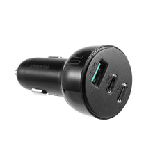 Заредете изображение във визуализатора на галерията – Joyroom car charger 70W with 3 ports: USB, 2 x USB C black (JR-CL26)
