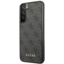 Заредете изображение във визуализатора на галерията – Guess GUHCS23MG4GFGR S23+ S916 grey/grey hardcase 4G Metal Gold Logo
