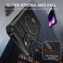 Заредете изображение във визуализатора на галерията – Tel Protect Armor Magsafe Metal Ring Case for Iphone 15 Pro black
