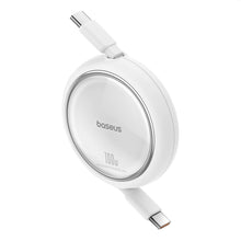 Заредете изображение във визуализатора на галерията – Baseus Free2Draw Mini USB-C - USB-C 100W 1m retractable cable - white
