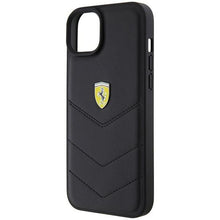 Заредете изображение във визуализатора на галерията – Ferrari FEHCP15MRDUK iPhone 15 Plus 6.7" black/black hardcase Quilted Metal Logo
