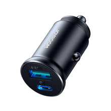 Заредете изображение във визуализатора на галерията – Joyroom JR-CCN05 30W USB-A USB-C mini car charger - black

