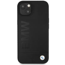Заредете изображение във визуализатора на галерията – Case BMW BMHCP13MSLBLBK iPhone 13 6.1" black/black hardcase Silicone Signature Logo
