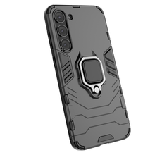 Заредете изображение във визуализатора на галерията – Ring Armor case for Samsung Galaxy S23+ armored cover magnetic holder ring black
