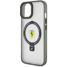 Заредете изображение във визуализатора на галерията – Ferrari FEHMP15SUSCAH iPhone 15 6.1" transparent hardcase Ring Stand 2023 Collection MagSafe
