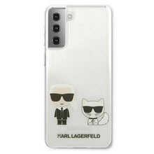 Заредете изображение във визуализатора на галерията – Оригинален гръб Karl Lagerfeld за samsung s21 plus (karl &amp; choupette / transparent) - TopMag
