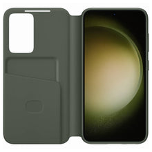 Заредете изображение във визуализатора на галерията – Samsung Smart View Wallet Case for Samsung Galaxy S23 Case with Smart Flip Window Card Wallet khaki (EF-ZS911CGEGWW)
