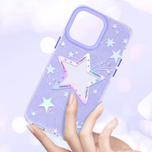 Заредете изображение във визуализатора на галерията – Kingxbar Heart Star Series case for iPhone 14 purple star case
