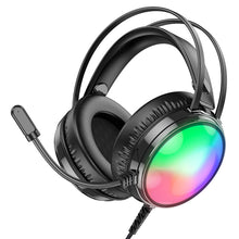 Заредете изображение във визуализатора на галерията – Borofone Headphones BO108 Flame gaming with microphone black
